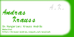 andras krauss business card